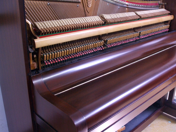 Broadwood upright piano detail 1 - fully restored